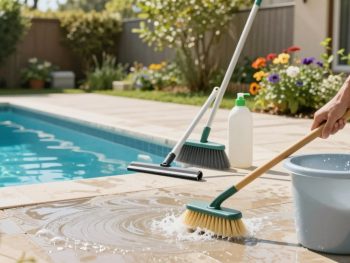 How to Clean a Pool Deck Without Chemicals in the Water.