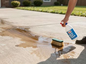 How to Remove Deep Oil Stains from Concrete Driveways.