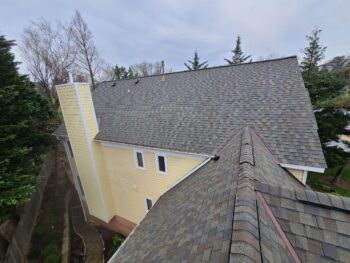 clean roof after pressure washing