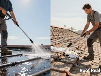 The Difference Between Roof Cleaning and Roof Restoration.